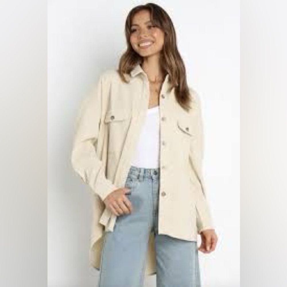 Petal & Pup Cream Hi Low Shacket